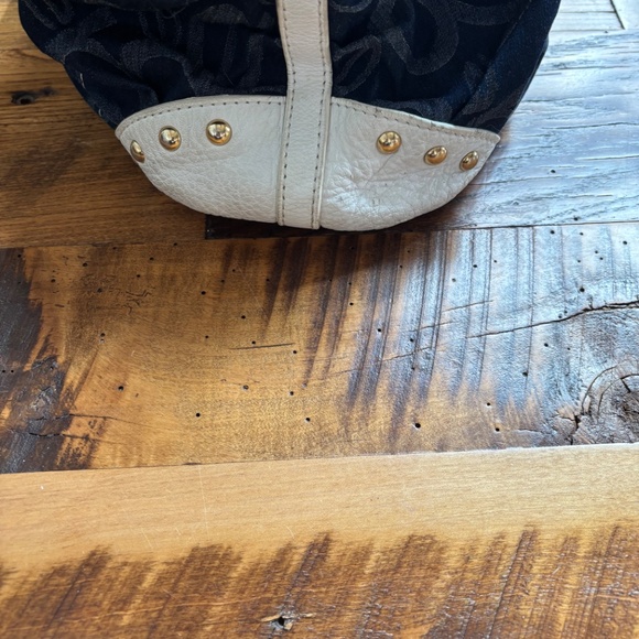 Bebe Las Angeles Purse/Handbag Denim Y2K Bag With Leather and Charms - Picture 6 of 13